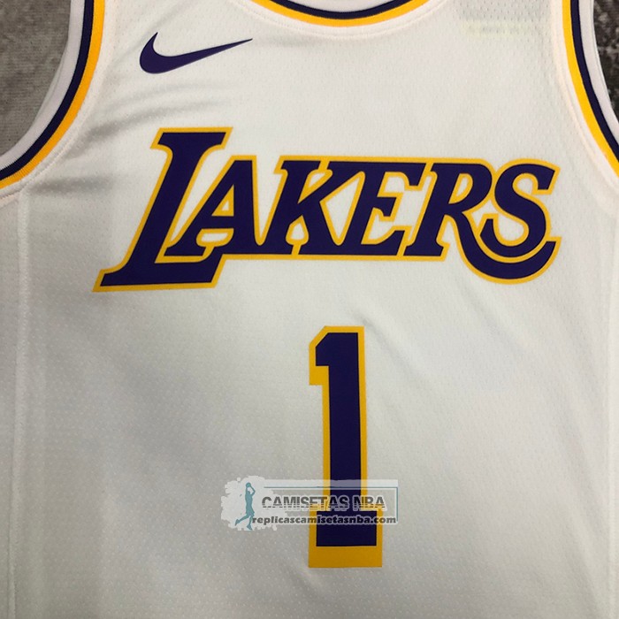 Camiseta Los Angeles Lakers D'Angelo Russell NO 1 Association 2022-23 Blanco